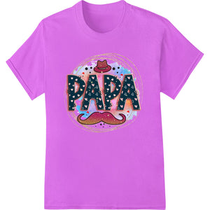 Festive PAPA Mustache DTF Print Heat Transfer - Super DTF - SUPERDTF - DTF Prints - DTF Transfers - Custom DTF Prints