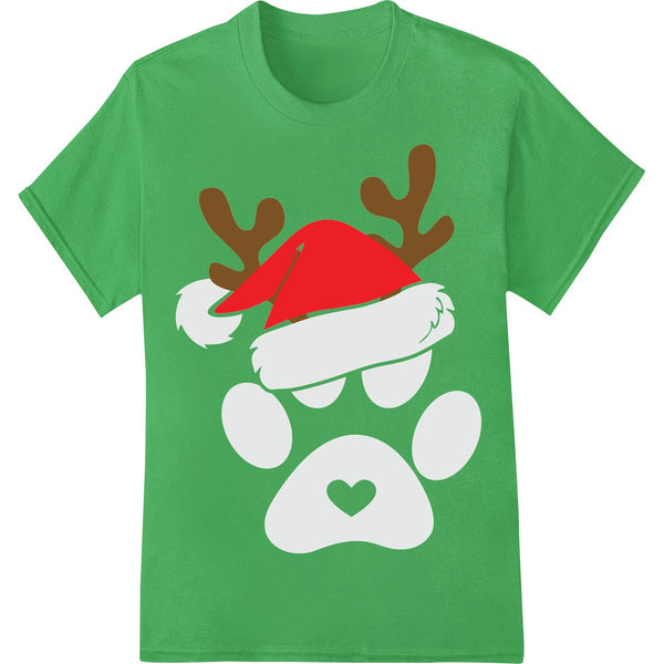 Festive Reindeer Silhouette with Santa Hat - Christmas DTF - SUPERDTF - DTF Prints - DTF Transfers - Custom DTF Prints