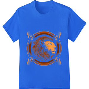 Fierce Abstract Lion Print Heat Transfer - Orange Animal Art - SUPERDTF - DTF Prints - DTF Transfers - Custom DTF Prints