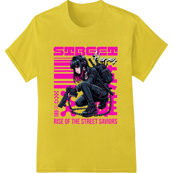 Fierce Anime Cyberpunk Girl DTF Print Heat Transfer - SUPERDTF - DTF Prints - DTF Transfers - Custom DTF Prints