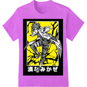 Fierce Anime Warrior DTF Print Heat Transfer - SUPERDTF - DTF Prints - DTF Transfers - Custom DTF Prints