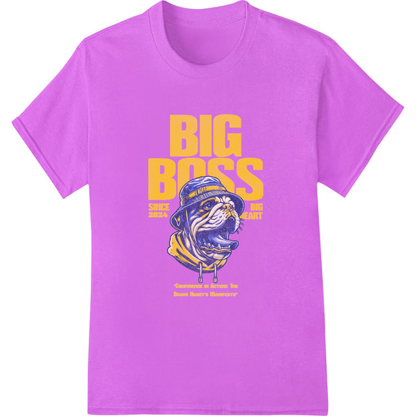 Fierce 'Big Boss' Bulldog Mascot - Bold DTF Print Design - SUPERDTF - DTF Prints - DTF Transfers - Custom DTF Prints