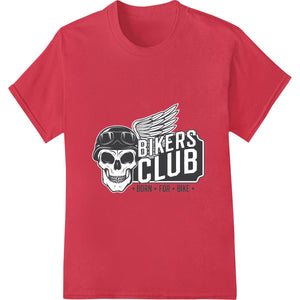 Fierce Bikers Club Skull Design - Born to Ride DTF Print - SUPERDTF - DTF Prints - DTF Transfers - Custom DTF Prints