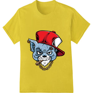 Fierce Bulldog in Red Cap - Edgy Urban DTF Transfer Print - SUPERDTF - DTF Prints - DTF Transfers - Custom DTF Prints