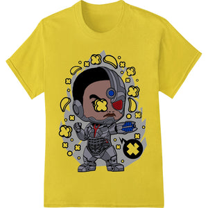 Fierce Cyborg Superhero: Futuristic DTF Print Heat Transfer - SUPERDTF - DTF Prints - DTF Transfers - Custom DTF Prints