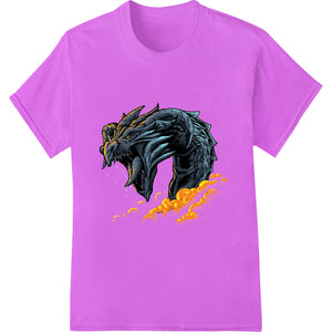 Fierce Dragon Wreathed in Flames - Fantasy Heat Transfer - SUPERDTF - DTF Prints - DTF Transfers - Custom DTF Prints