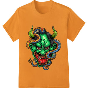 Fierce Green Dragon Face Heat Transfer Print | Super DTF - SUPERDTF - DTF Prints - DTF Transfers - Custom DTF Prints