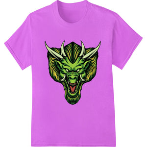 Fierce Green Dragon Monster DTF Print Heat Transfer - SUPERDTF - DTF Prints - DTF Transfers - Custom DTF Prints