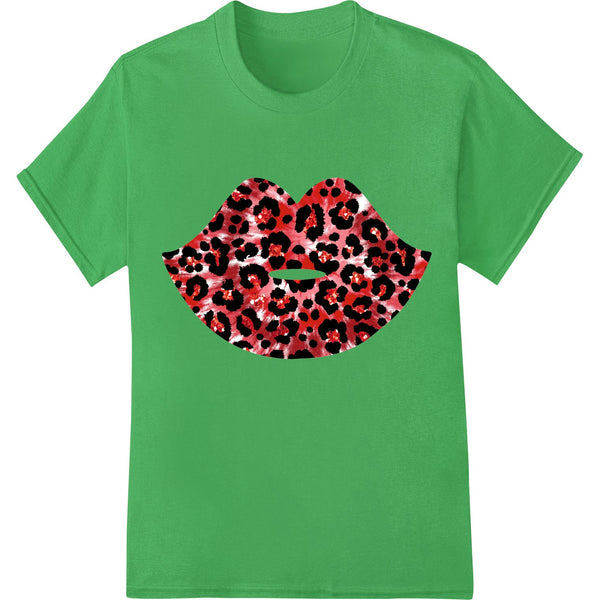 Fierce Leopard Print Pattern - Bold Red & Black Design - SUPERDTF - DTF Prints - DTF Transfers - Custom DTF Prints