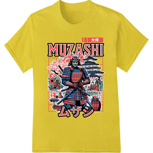 Fierce Muzashi Samurai: Bold Japanese Warrior Graphic - SUPERDTF - DTF Prints - DTF Transfers - Custom DTF Prints