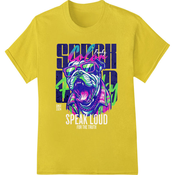 Fierce Neon Pug Graffiti Art 'SAVAGE' DTF Print Heat Transfer - SUPERDTF - DTF Prints - DTF Transfers - Custom DTF Prints