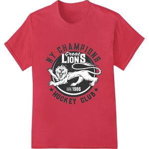 Fierce NY Champs Great Lions Hockey Club Est. 1996 - SUPERDTF - DTF Prints - DTF Transfers - Custom DTF Prints