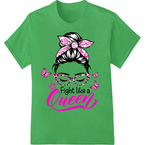 Fierce Pink 'Fight Like a Queen' DTF Heat Transfer - SUPERDTF - DTF Prints - DTF Transfers - Custom DTF Prints