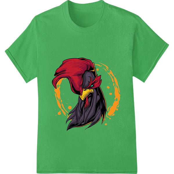 Fierce Red Rooster - Bold Mascot DTF Print Heat Transfer - SUPERDTF - DTF Prints - DTF Transfers - Custom DTF Prints