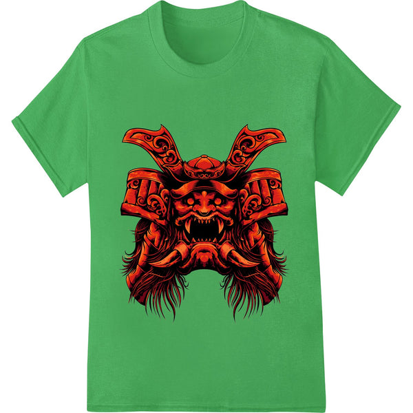 Fierce Samurai Demon Mask Heat Transfer | Super DTF - SUPERDTF - DTF Prints - DTF Transfers - Custom DTF Prints