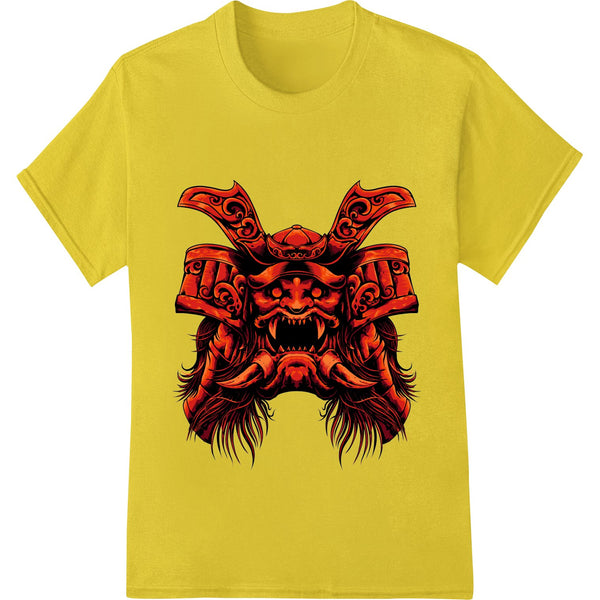 Fierce Samurai Demon Skull - Bold DTF Print Heat Transfer - SUPERDTF - DTF Prints - DTF Transfers - Custom DTF Prints