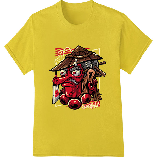 Fierce Samurai Mask Heat Transfer - Bold Japanese Design - SUPERDTF - DTF Prints - DTF Transfers - Custom DTF Prints