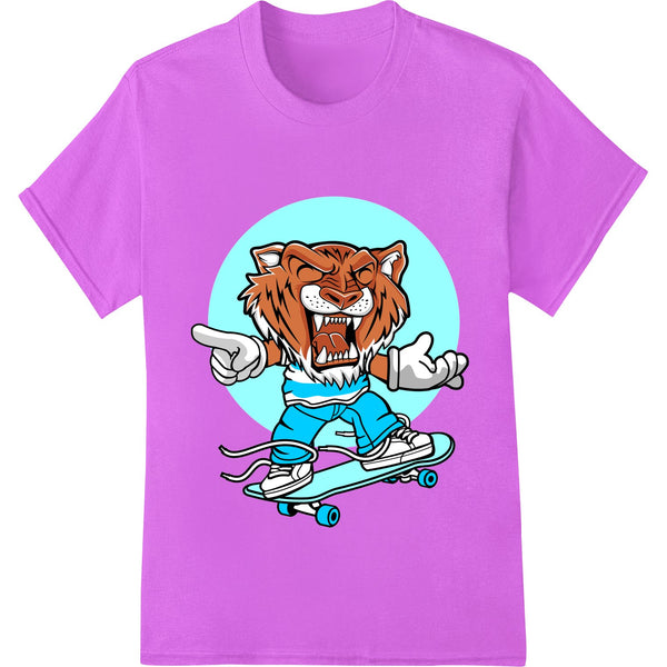 Fierce Skateboarding Tiger - Wild DTF Print Heat Transfer - SUPERDTF - DTF Prints - DTF Transfers - Custom DTF Prints