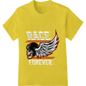 Fierce Skull Racer Wings DTF Print Heat Transfer - SUPERDTF - DTF Prints - DTF Transfers - Custom DTF Prints