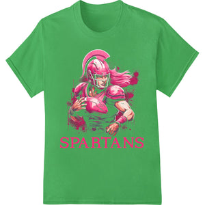 Fierce Spartan Football Player Heat Transfer - Super DTF - SUPERDTF - DTF Prints - DTF Transfers - Custom DTF Prints