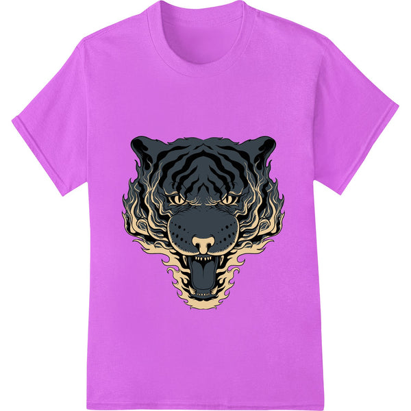 Fierce Tiger in Flames - Bold DTF Transfer for Apparel & Decor - SUPERDTF - DTF Prints - DTF Transfers - Custom DTF Prints