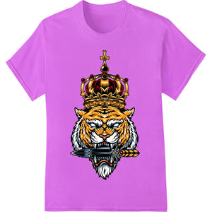 Fierce Tiger King: Crowned Jungle Royalty DTF Print - SUPERDTF - DTF Prints - DTF Transfers - Custom DTF Prints