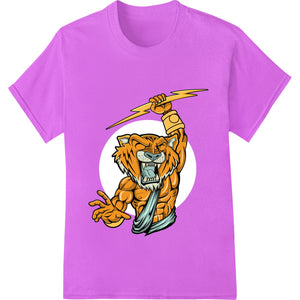 Fierce Tiger Lightning Mascot Heat Transfer by Super DTF - SUPERDTF - DTF Prints - DTF Transfers - Custom DTF Prints