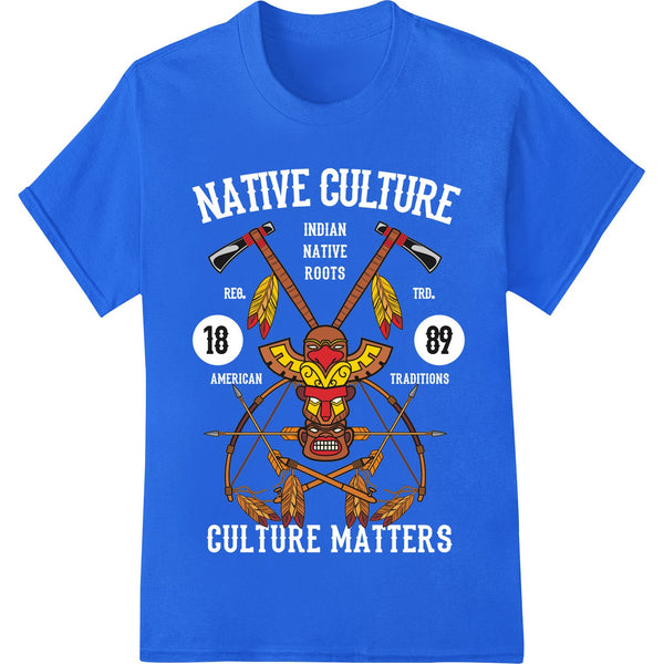 Fierce Tribal Warrior - Bold Indigenous DTF Print Design - SUPERDTF - DTF Prints - DTF Transfers - Custom DTF Prints