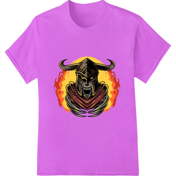 Fierce Viking Skull Heat Transfer | Bold DTF Print Design - SUPERDTF - DTF Prints - DTF Transfers - Custom DTF Prints