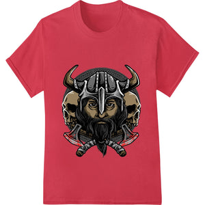 Fierce Viking Skull Warrior DTF Print Heat Transfer - SUPERDTF - DTF Prints - DTF Transfers - Custom DTF Prints