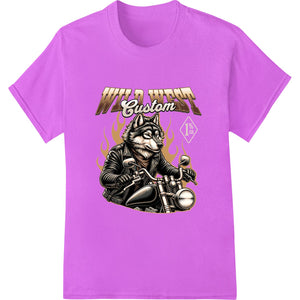 Fierce Wild West Wolf Motorcycle - Unleash Your Rebel - SUPERDTF - DTF Prints - DTF Transfers - Custom DTF Prints