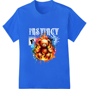 Fiery Teddy Bear: Ignite Your Style with Bold DTF Transfer - SUPERDTF - DTF Prints - DTF Transfers - Custom DTF Prints