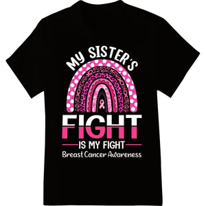 Fight Breast Cancer: Bold Pink Ribbon Typography - SUPERDTF - DTF Prints - DTF Transfers - Custom DTF Prints