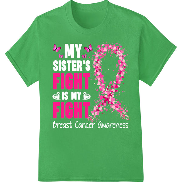 Fight Breast Cancer Pink Ribbon Butterfly DTF Heat Transfer - SUPERDTF - DTF Prints - DTF Transfers - Custom DTF Prints