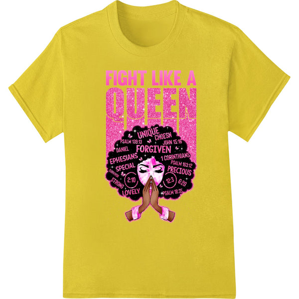 Fight Like a Queen: Bold Pink Glitter DTF Heat Transfer - SUPERDTF - DTF Prints - DTF Transfers - Custom DTF Prints