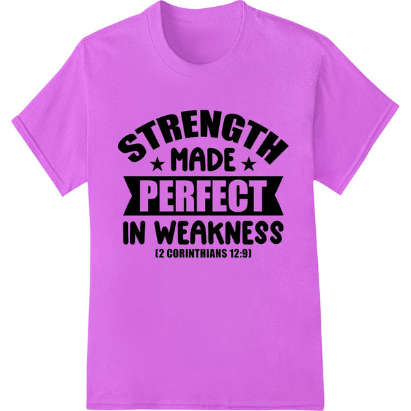 Find Strength in Weakness: Inspiring Bible Verse DTF Print - SUPERDTF - DTF Prints - DTF Transfers - Custom DTF Prints