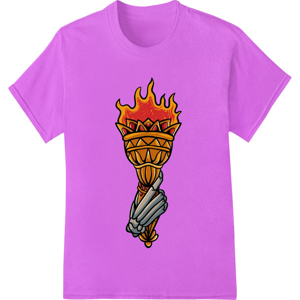 Flaming Skeleton Hand DTF Halloween Heat Transfer - SUPERDTF - DTF Prints - DTF Transfers - Custom DTF Prints