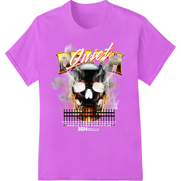 Flaming Skull 'Darkt' - Edgy DTF Transfer Print for Apparel - SUPERDTF - DTF Prints - DTF Transfers - Custom DTF Prints