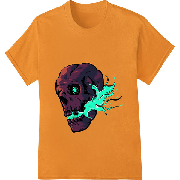 Flaming Skull: Edgy Halloween DTF Print Heat Transfer - SUPERDTF - DTF Prints - DTF Transfers - Custom DTF Prints