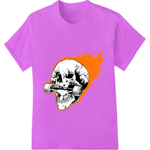 Flaming Skull Halloween Heat Transfer by Super DTF - SUPERDTF - DTF Prints - DTF Transfers - Custom DTF Prints