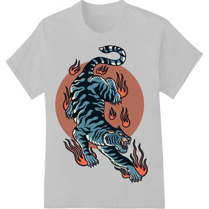 Flaming Tiger - Fierce DTF Heat Transfer for Bold Style - SUPERDTF - DTF Prints - DTF Transfers - Custom DTF Prints