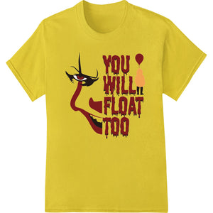 Float Too: Demonic Clown DTF Print Heat Transfer - SUPERDTF - DTF Prints - DTF Transfers - Custom DTF Prints