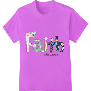 Floral Faith: Inspirational Heat Transfer Design - SUPERDTF - DTF Prints - DTF Transfers - Custom DTF Prints