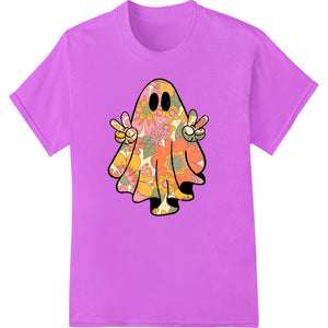 Floral Ghost: Spooky Halloween Heat Transfer Print - SUPERDTF - DTF Prints - DTF Transfers - Custom DTF Prints