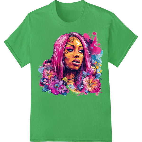 Floral Goddess: Vibrant Beauty DTF Print Heat Transfer - SUPERDTF - DTF Prints - DTF Transfers - Custom DTF Prints