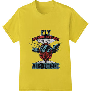 Fly the Unfriendly Skies: Edgy Air Force Skull Design - SUPERDTF - DTF Prints - DTF Transfers - Custom DTF Prints