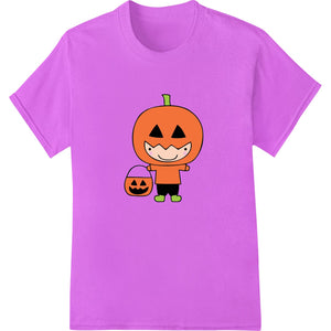 Friendly Halloween Pumpkin Cartoon Heat Transfer Design - SUPERDTF - DTF Prints - DTF Transfers - Custom DTF Prints