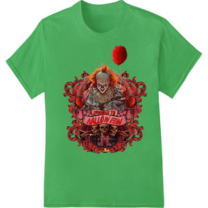 Frightening Evil Clown DTF Print Heat Transfer for Halloween - SUPERDTF - DTF Prints - DTF Transfers - Custom DTF Prints