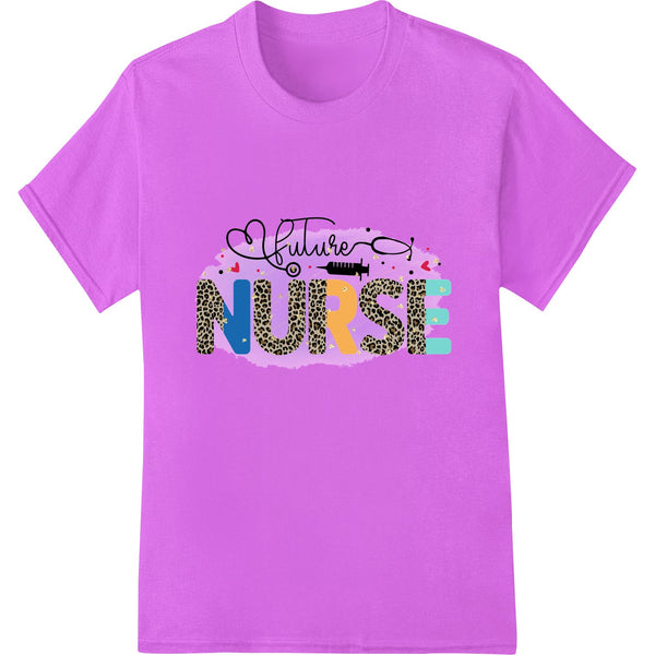 Future Nurse: Bold Leopard Print Design for Healthcare - SUPERDTF - DTF Prints - DTF Transfers - Custom DTF Prints