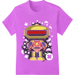 Futuristic Gold Robot: Abstract Mechanical Design Print - SUPERDTF - DTF Prints - DTF Transfers - Custom DTF Prints